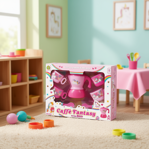 Juego de Té de Plástico Caffe Fantasy para Niñas, Tema Unicornio Rosa, 30x23x8 cm, MAZZEO GIOCATTOLI - Product Image 3