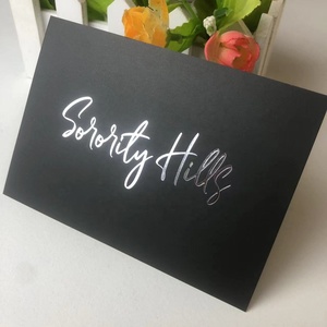 Cartes de visite personnalisées de luxe en feuille d'argent, carte de remerciement, carte de vœux pour les petites entreprises, avec logo, impression de cartes postales - Product Image 5