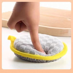 Double Sided Reusable <b>Environment</b> Friendly Dishwashing Sponge High Water Absorption for Kitchen Cleaning Pans Pots Scouring Pads - Product Image 5
