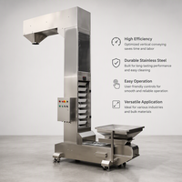 Z-Type Seau Ascenseur Convoyeur En Acier Inoxydable Vitesse Réglable Durable Anti-Bactérien Énorme Capacité pour Nourriture Boisson Nouveau