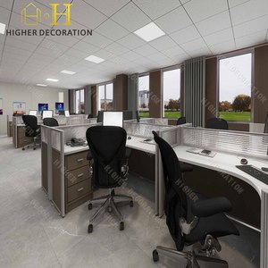 <span class=keywords><strong>Bureau</strong></span> d'ordinateur moderne Ensemble table et chaises en bois Mobilier de salle de réunion Design - Product Image 3