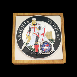 Lencana Emblem Mobil Masonik KNIGHTS TEMPLAR Stiker Samping Mobil Freemason Aksesoris Simbol Bahan Paduan Seng - Product Image 3