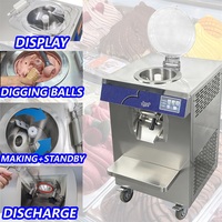 Machine à glace artisanale commerciale verticale automatique 30L/H, congélateur discontinu, machine à crème glacée professionnelle, machine à glace dure