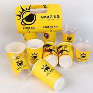 Gobelets en Carton Jetables PE 500ml 700ml pour Smoothie et Milkshake, Gobelet en Papier Cartonné Blanc Personnalisé pour Café et <span class=keywords><strong>Expresso</strong></span> - Product Image 2