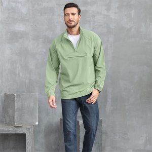 Sweat-shirt léger à manches longues pour homme avec fermeture éclair quart de tour, idéal pour le golf, la randonnée, la course à pied et l'entraînement, avec poche – Collection été ODM - Product Image 4