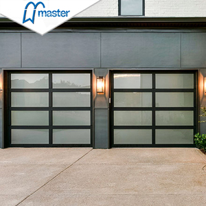 Masterwell porte de <span class=keywords><strong>garage</strong></span> moderne sectionnelle pleine vue en aluminium trempé miroir porte de <span class=keywords><strong>garage</strong></span> en verre à prix raisonnable - Product Image 4