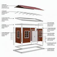 Maison conteneur empilable à double étage en acier préfabriqué, cabine modulaire pour logement du personnel, camp, bureau