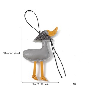 2026 Pu Leather Women Goose Design <b>Bag</b> <b>Charm</b> Pendant With Long Strap <b>Bag</b> <b>Charms</b> Accessories for Handbag - Product Image 5
