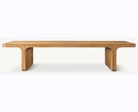 Meubles de salon modernes en bois massif, tables basses de luxe italiennes en bois massif pour salon