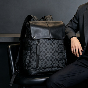 Men's Plaid <b>Backpack</b> <b>Large</b> Capacity 20-35L Computer Interlayer Leisure Travel Bag - Product Image 3