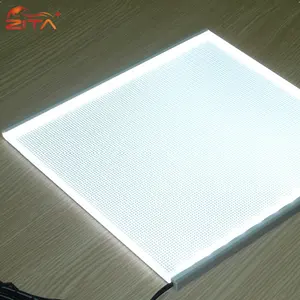 A4 size 6mm laser dotted and 3D-V engraving led acrylic light panel