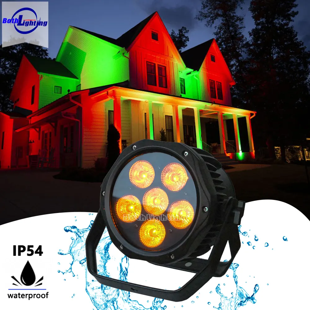 6*18w RGBWA+UV LED חיצוני עמיד למים תאורה אלחוטית dmx סוללה Par אור לקישוט הבית אפקטים שלב מועדון אירוע