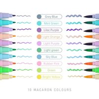 Vente en gros de stylos à colorant alimentaire double face comestibles de qualité alimentaire 10 macarons marqueurs de couleurs pour décoration de gâteaux écrivains gastronomiques pour fondant