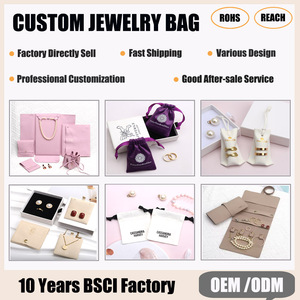 Tùy Chỉnh Sợi Nhỏ Đồ Trang Sức Quà Tặng Túi Sang Trọng Emboss Da Lộn Phong Bì Nhẫn Bông Tai Vòng Cổ Vòng Đeo Tay Bao Bì Túi Đồ Trang Sức - Product Image 2