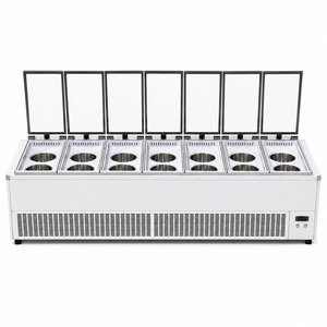 Mini-réfrigérateur Pozzetti de style italien avec congélateur, congélateur à crème glacée commercial coulissant et portable - Product Image 6