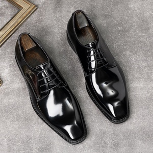 Nouvelles chaussures pour hommes en cuir véritable, style Oxford, à lacets, imperméables et respirantes, de couleur unie - Product Image 3