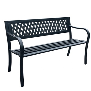 <span class=keywords><strong>Banc</strong></span> <span class=keywords><strong>de</strong></span> parc <span class=keywords><strong>de</strong></span> <span class=keywords><strong>jardin</strong></span> nordique noir Dossier en plastique <span class=keywords><strong>PVC</strong></span> en fonte robuste pour l'extérieur - Product Image 1