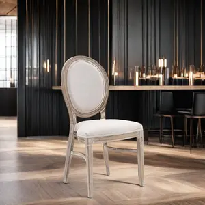 Обеденный стул современный ресторан мягкая подушка французский овальная спинка обеденный стул