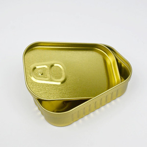 Boîte en métal décorative créative en forme de boîte de conserve de sardines vide, avec clip en forme de trèfle, pour rangement de bijoux - Product Image 4