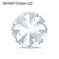 Original d'Autriche Oktant Premium Chaton Article O123 Point Back Round Stone Glass Rhinestone Promotion avec prix économique