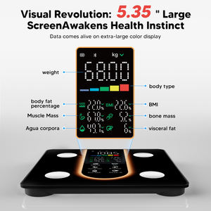 25 बॉडी मेट्रिक्स 180 किलोग्राम क्षमता बड़े रंग स्क्रीन घरेलू वजन पैमाने पर स्मार्ट बॉडी फैट स्केल - Product Image 2
