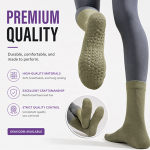 Chaussettes de Pilates personnalisées avec logo, antidérapantes, pour le yoga, durables, tricotées, anti-ampoules, athlétiques, pour femmes, respirantes, printemps - Product Image 5