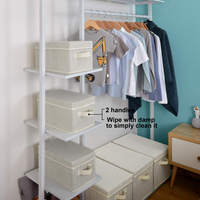 Boîtes de rangement pliables de haute qualité pour articles ménagers, organiseurs, paniers, cubes avec couvercle pour la maison, la chambre, le placard, le bureau