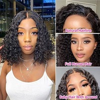 Perruque Lace Front 13x6 HD en Cheveux Humains Bouclée, Perruque Frontale 360 en Cheveux Humains avec Baby Hair, Qualité Supérieure