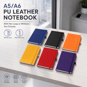 Wholesale Logo Printed Journal Pu Leather Hardcover <b>A5</b> A6 <b>Note</b> <b>Books</b> Classmate Custom Luxury Notebook - Product Image 2