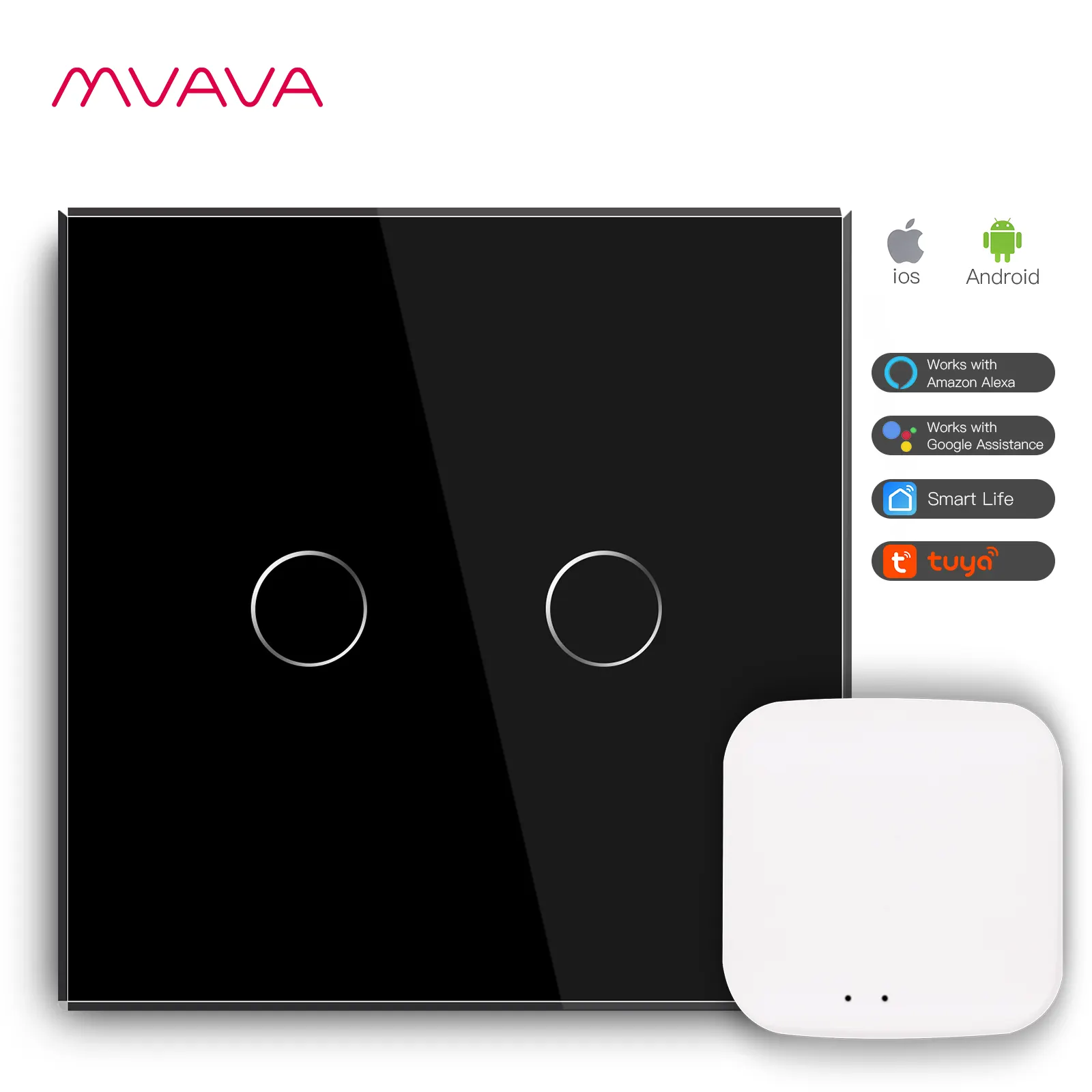 Light Switches Smart Home Automation Device Zigbee 3.0 Tuya Controller System 2 Gang Smart Light LED Switch