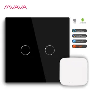 Smart Home Automation Device Zigbee 3.0 Tuya Controller System 2 Gang Smart Light LED Switch