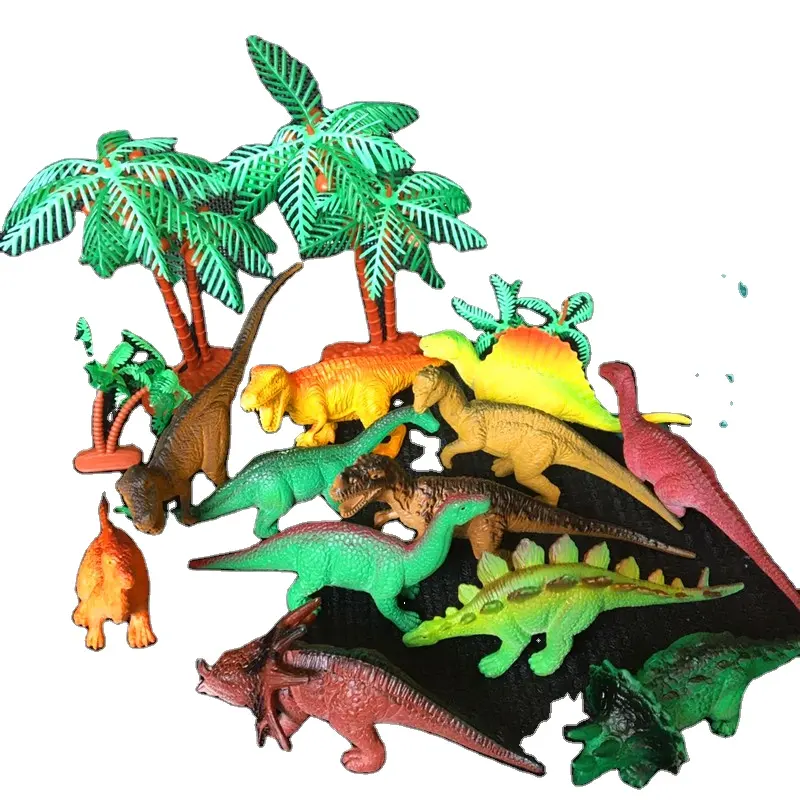 Hot sale plastic animal toy dinosaur models party toys for kids 12 models assorted