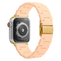 Bracelet de montre en résine de charme de légèreté boucle en métal pour bracelet de montre Apple femmes homme 38mm 42mm bracelet de remplacement