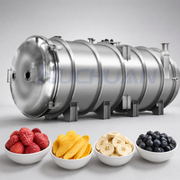 Machine de lyophilisation industrielle Huchuan pour la transformation alimentaire, grande capacité, acier inoxydable SUS304, commande PLC, chauffage au gaz