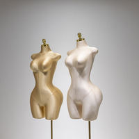 Mannequin de Couture Femme en Mousse, Grande Taille, Hanches et Poitrine Prononcées, Mannequin BBL Sexy et Courbé avec Support Doré