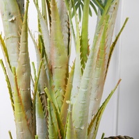 Palmier artificiel d'usine Bonsaï pour intérieur extérieur Faux palmiers Plantes vertes avec pot pour la décoration de la maison, de l'hôtel, du bureau