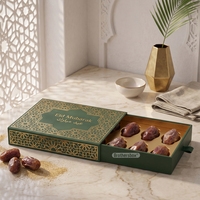 Caja de Cartón Biodegradable Personalizada para Dulces Árabes Eid Mubarak, Caja de Regalo de Lujo para Dátiles con Inserto de EVA