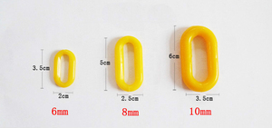 Chaîne de barrière de circulation en plastique jaune bleu rouge vert blanc orange noir 6/8 mm - Product Image 6