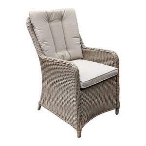 Set da pranzo rotondo in Rattan moderno di lusso a 6 posti completo mobili da giardino da esterno con tavolo in vetro ceramico e <span class=keywords><strong>Lazy</strong></span> <span class=keywords><strong>Susan</strong></span> Deluxe - Product Image 4