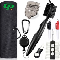 Ensemble de cadeau de golf de Offres Spéciales d'usine ensemble d'outils de nettoyage de golf brosse à serviettes outil de divot ensemble d'accessoires de golf