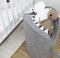 Seau de rangement en forme de requin de haute qualité poupées de rangement en feutre jouets Pot feutre panier organisateur de blanchisserie