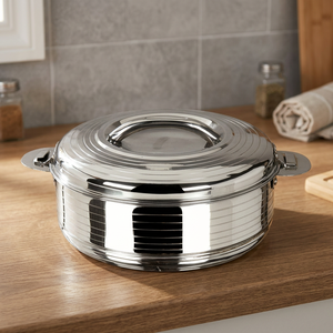 Cazuela de olla caliente Flora de acero inoxidable de calidad superior con tapa Calentador de alimentos de larga duración Olla caliente - Product Image 2