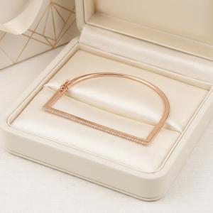 Hong Kong Supplier Fine Jewelry Manufacturer Export Elegant Bracelets Jewelry 18K Solid Rose Gold Natural Diamonds Bracelets - Product Image 6