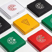 Boîte à pizza personnalisée en carton ondulé, impression gratuite, design direct usine, pour tranches de pizza de nuit, emballage artistique saveur street food