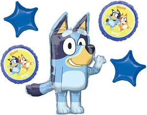Nuevo Diseño de Globos de <span class=keywords><strong>Bluey</strong></span> y <span class=keywords><strong>Bingo</strong></span> - Suministros para Fiesta de Cumpleaños de <span class=keywords><strong>Bluey</strong></span>, Ramo de Globos Decorativos, Paquete de 5 Globos Metálicos - Product Image 4
