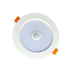 Hotel Home Indoor Lamp With Motion Sensor Led Light Plastic Human Body Induction Ceiling Down Light Recessed Downlight