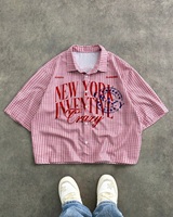 Chemise à carreaux de style chinois entièrement personnalisable pour homme avec boutons grenouille, chemisier ample à manches courtes style streetwear