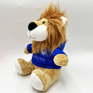 <span class=keywords><strong>Peluche</strong></span> <span class=keywords><strong>Leone</strong></span> Personalizzato con Logo Stampato su Maglietta 20cm per Laurea - Product Image 5
