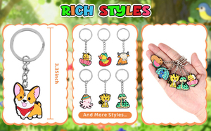 Q Y Llaveros de PVC Personalizados para Niños y Mujeres Paquetes al por Mayor Diseños de Animales Lindos Colgantes para Mochilas - Product Image 2