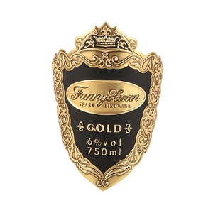 Quick Customization <b>Roll</b> Pack Logo Printing Texture Metallic Foil Embossed 3d Red Wine Label <b>Sticker</b> Glass Bottle Wine Label - Product Image 1